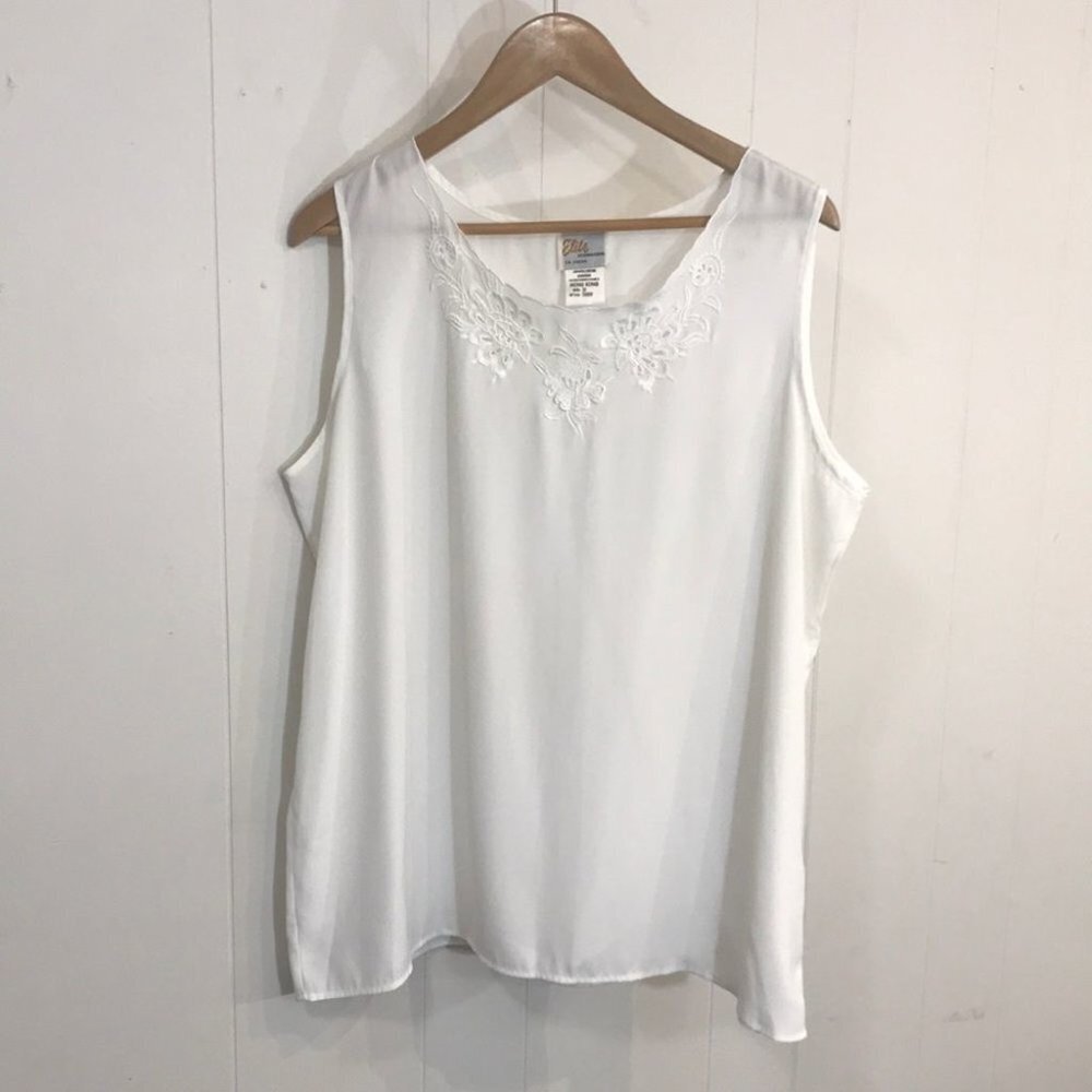 Vintage Elite International White Camisole size 20